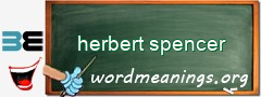 WordMeaning blackboard for herbert spencer